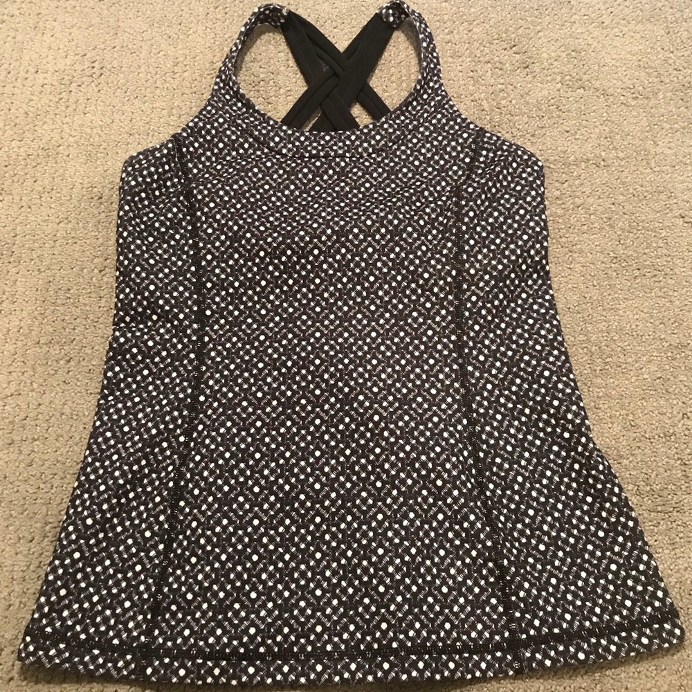 Black and White Lululemon Tank